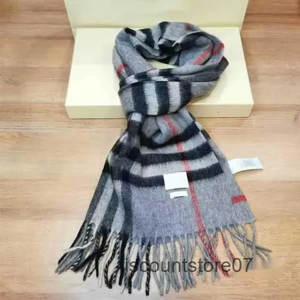 Sciarpa invernale di design in cashmere 100% Sciarpa di lusso morbida e spessa di alta qualità Moda Uomo Donna Sciarpe di lusso Neutro Classico Plaid Grande Capo07fcGMA4