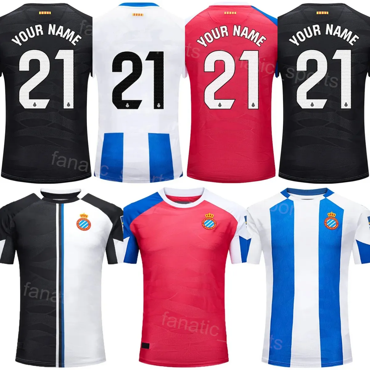 23-24 Mens 11 MILLA Soccer Jersey RCD Espanyol 21 MELAMED 17 CARRERAS 19 SALVI 6 CABRERA 10 LOZANO EL HILALI OLIVAN CALERO PUADO BRAITHWAITE Football Shirt Kits Club