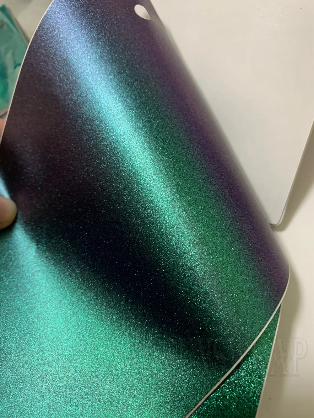 Матовая виниловая пленка-хамелеон от зеленого до фиолетового цвета, пленка для автомобильной упаковки Chameleon Flake, 1,52x18 м/рулон