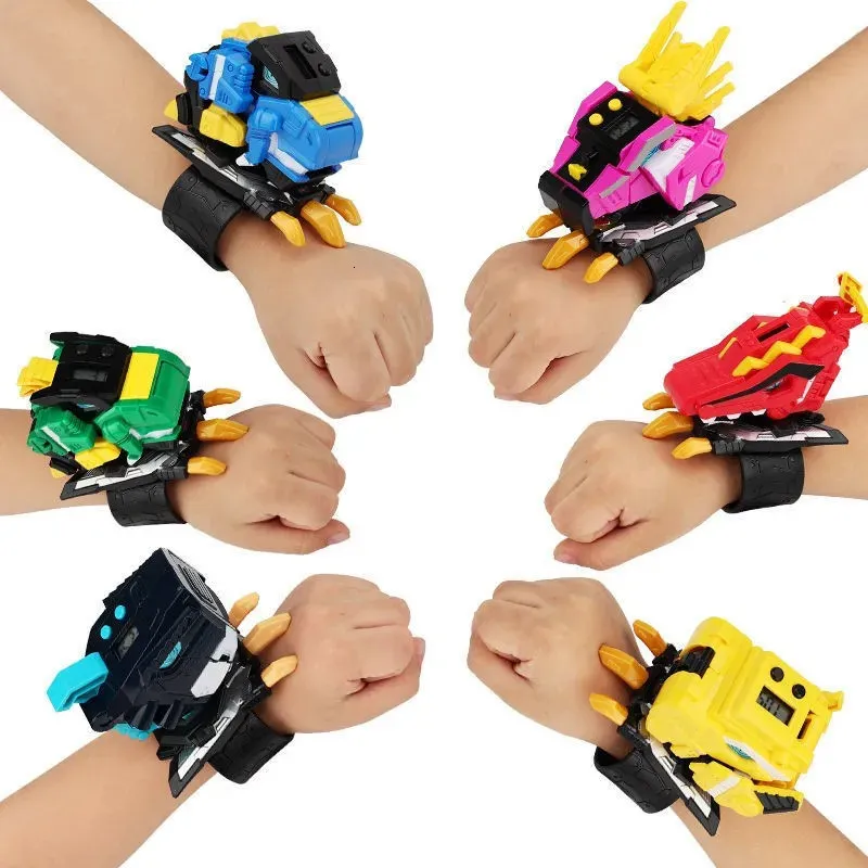 Orologi per bambini Mini orologio genuino dei servizi segreti toy boy mecha robot di deformazione super dinosauro potere 231030