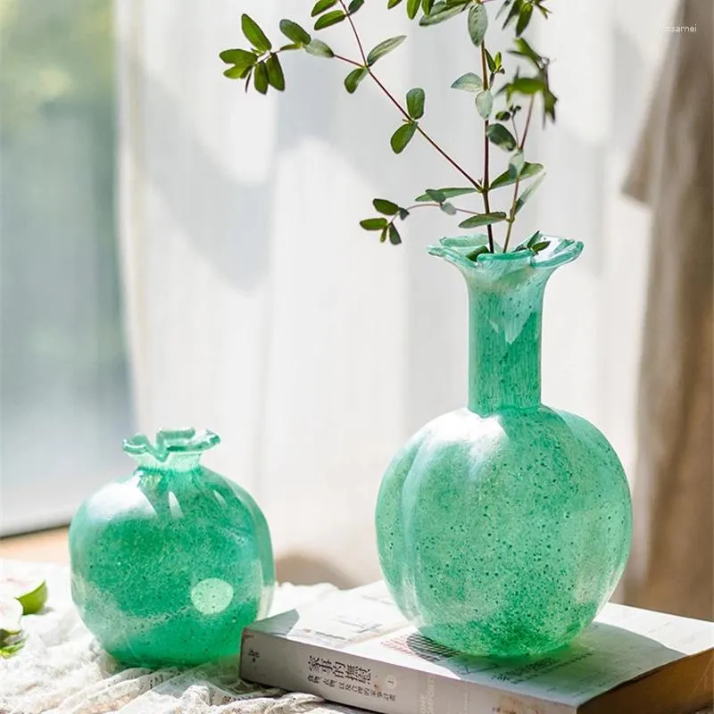Vasos vaso de vidro sala de estar ornamentos nórdico criativo flor-arranjo hidropônico flor-ware recipiente jantar decoração verde