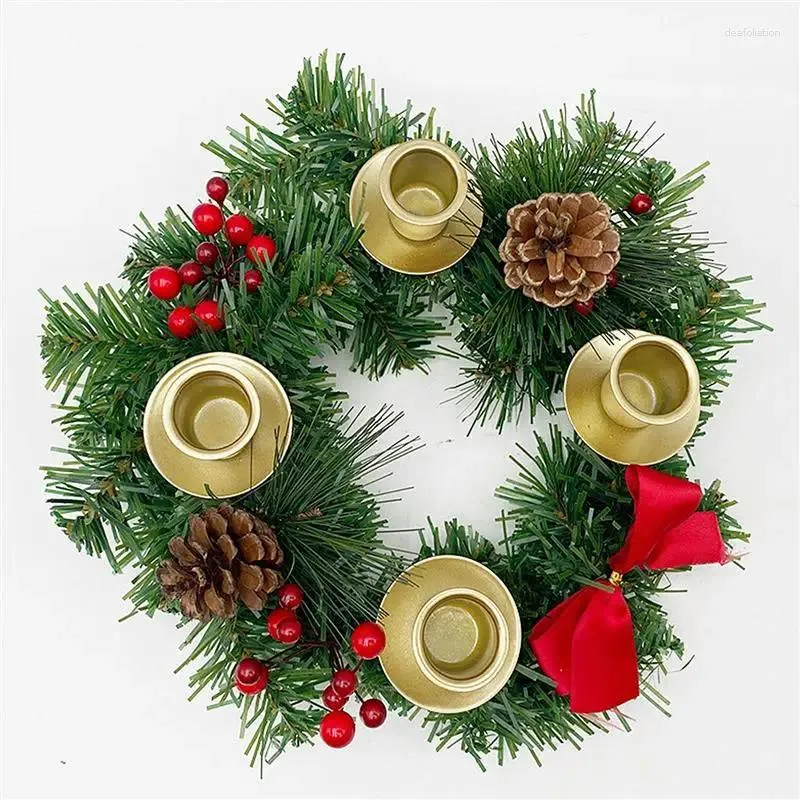 CHENGU 2 Pieces Advent Wreath Ring Advent Ring Candle Holder