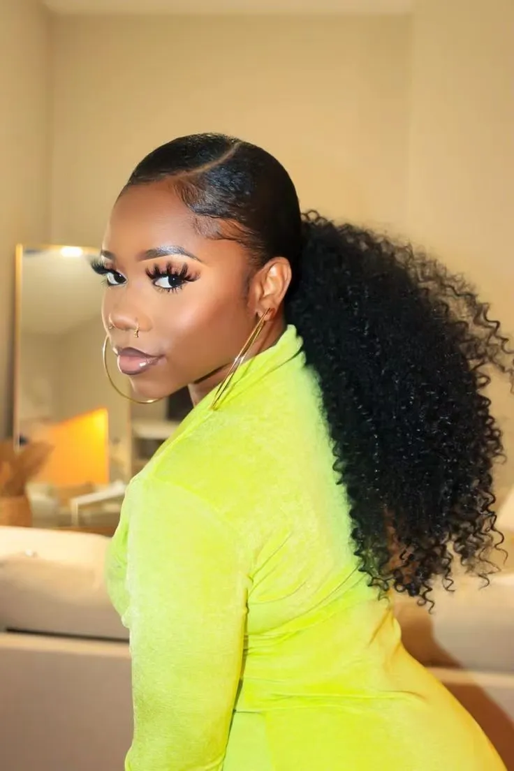 How To Do a Sleek Ponytail on Natural Hair (or With Weave)