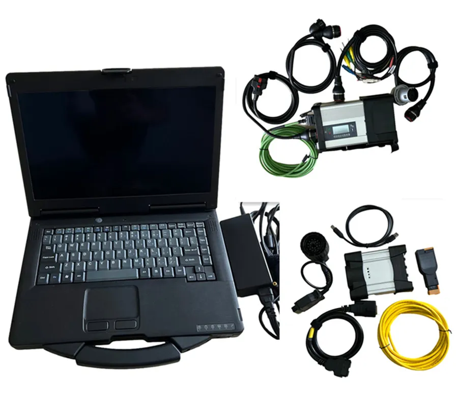 Outil de diagnostic super 2 en 1 pour BMW ICOM NEXT, pour connexion sd, WIFI, mb star c5, avec ordinateur portable cf53 I5, 8g, livre dur, prêt à l'emploi, 2024