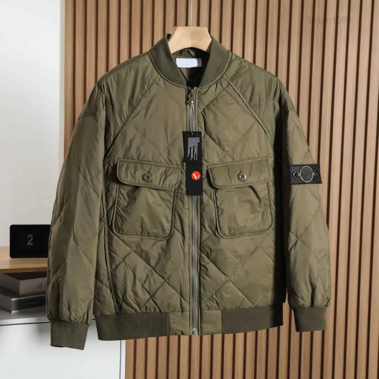 2023Outerwear Badges Zipper Shirt Loose Style Spring Autumn Mens Top Oxford Breathable Portable High Street Stones Island Clothing Jacke Cp 1ys