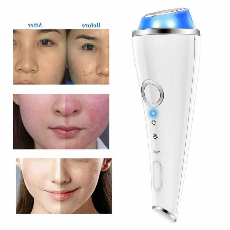 LED Ultrasonic Cold Hammer Therapy Photon Ultrasonic Face Massager For