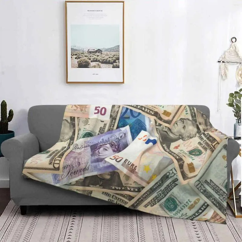 Blankets World Money Creative Design Light Thin Soft Flannel Blanket Global Currency Uk England Britain United Kingdom Pound