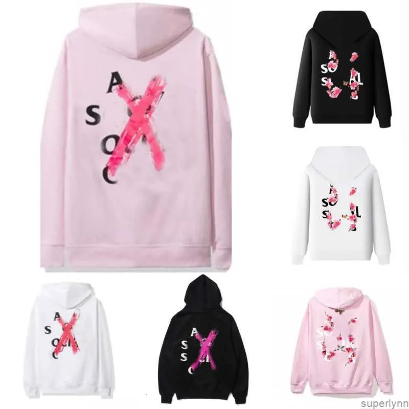 Anti Socials Sweat À Capuche Usa Clubs À La Mode Chemise Fleurs Croix Cercle Motif Mode Streetwear Antisocials Swearshirt High Street Jumper À Capuche A0v9