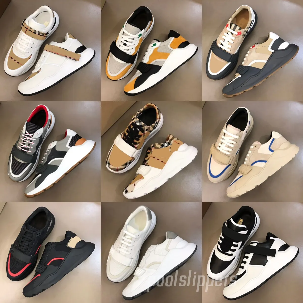 Hommes femmes chaussures baskets en peau de vache chaussures décontractées rayé Vintage Sneaker plate-forme formateur appartements baskets en plein air chaussure saison nuances marque chaussures classiques