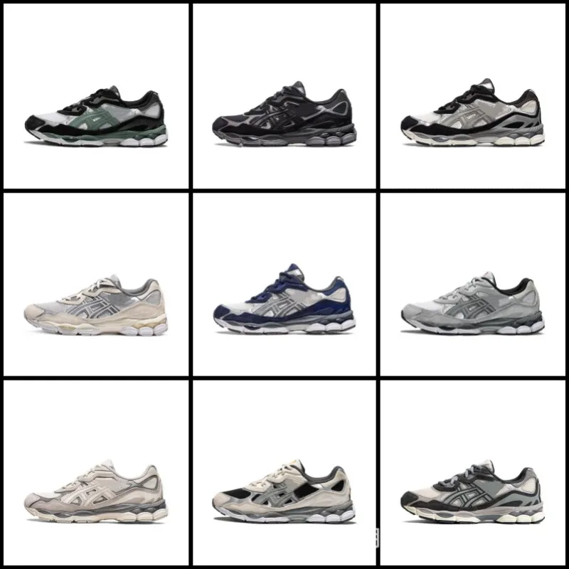Top Gel NY C S Marathon Running Shoes Designer Oatmeal Concrete Navy Steel Obsidian Grey Cream White Black Ivy Outdoor Trail Sneakers Size 36-45