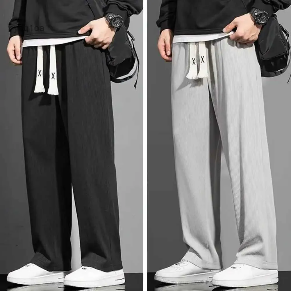 Pantalones De Cintura Elástica Para Hombres: Pantalones Largos De
