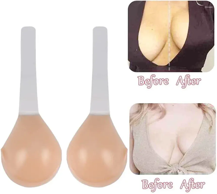 Push up Adjustable Strapless Non-Slip Front Open Invisible Silicone