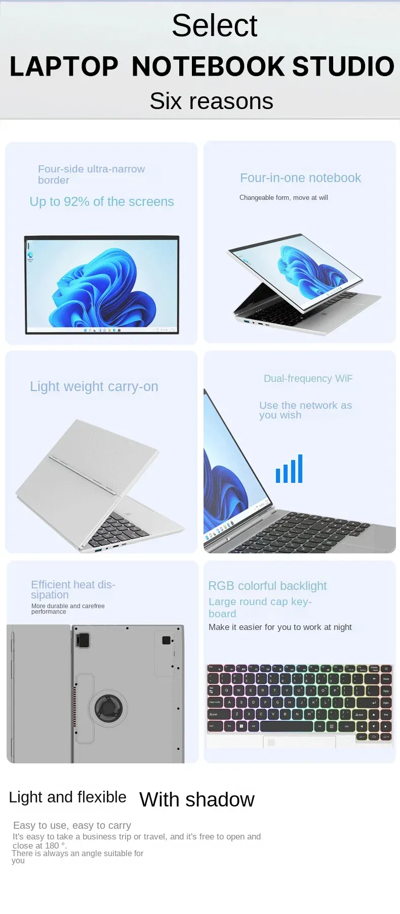 Notebook Touchscreen 14 Inch Foldable Laptop: High Performance 2 In 1 ...
