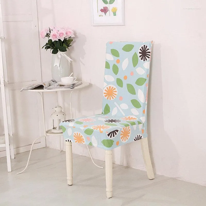 Housses de chaise, impression de fleurs, élastique, décoratif, pour salle à manger, étui de protection, en élasthanne, extensible, amovible, vente en gros