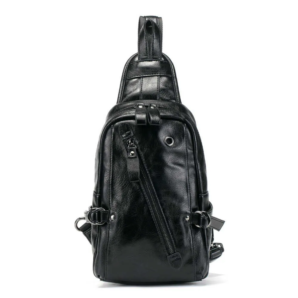 New Korean men's bag fashion men's chest bag leisure travel one shoulder slanting backpack back backpack riding 231030