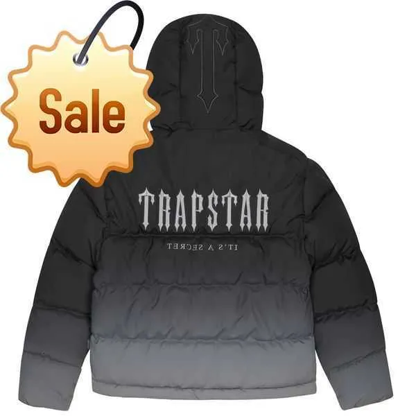 Trapstar London décodé à capuche Puffer 2.0 dégradé noir veste hommes brodé thermique à capuche hommes hiver manteau Topsw6n5