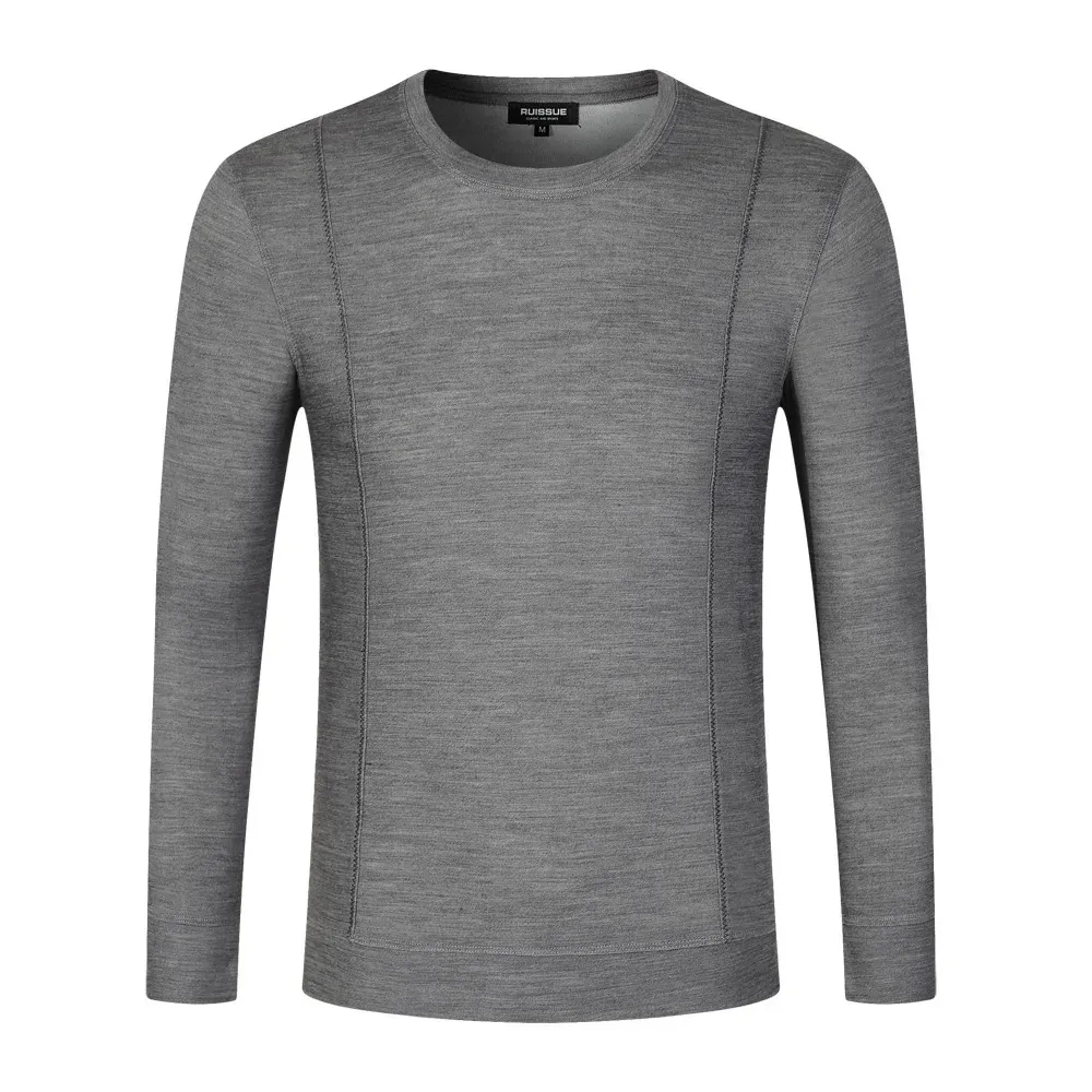 Men's Thermal Underwear 100% Merino Wool Base Layer Mens Long Sleeve Shirt Thermal Underwear Top 210G Merino Wool Everyday Baselayer Trekking Hunting 231030