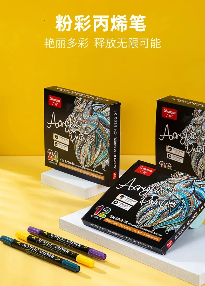 DHgate.com:Dual-Tip Acrylic Paint Markers: 36/48/84 Vibrant
