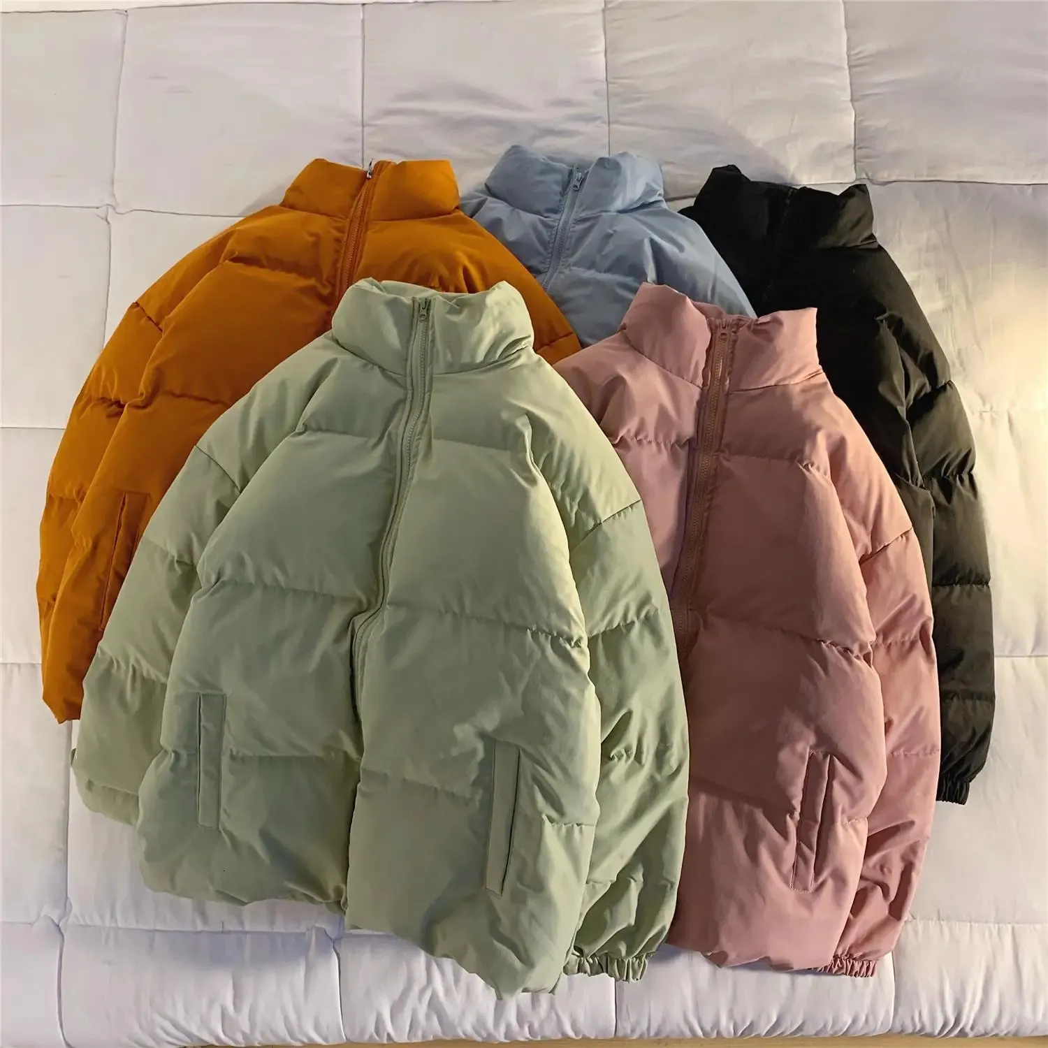 Parkas pour hommes hommes Harajuku manteau à bulles coloré veste d'hiver hommes Streetwear Hip Hop Parka coréen noir vêtements vestes bouffantes 231030