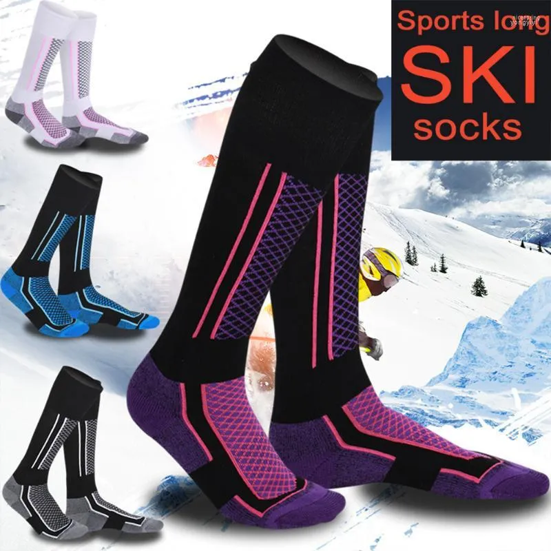 Sport Socken Lange Ski Winter Verdicken Abgrifffeste Warme Atmungsaktive Outdoor Skifahren Radfahren Jagd Klettern Thermische Socke