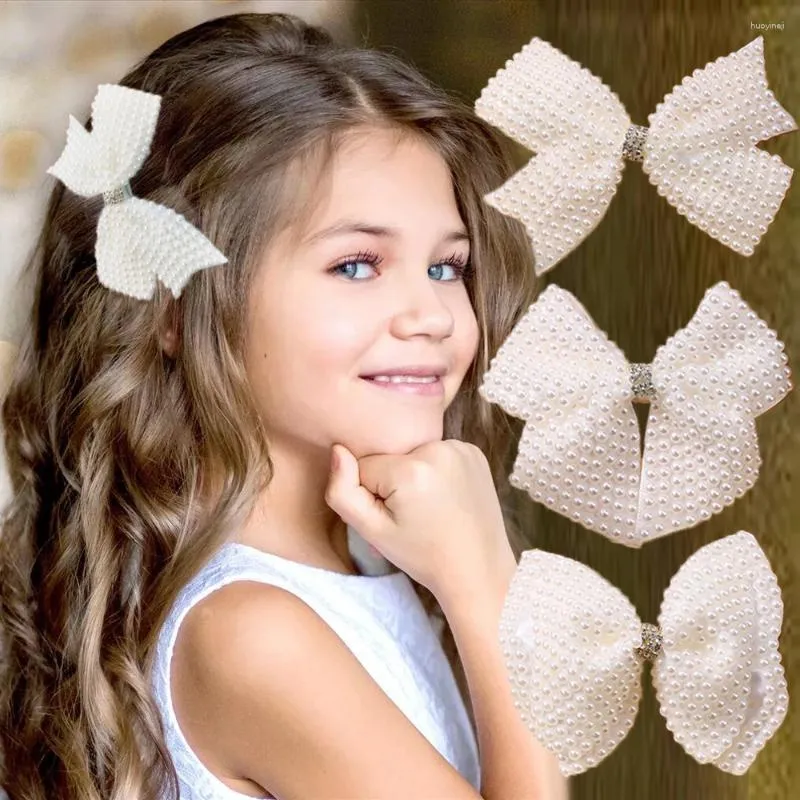 White Pearl Bow Bow Hair Clip For Girls Boutique Layers With Bling  Rhinestones Delicate Hairpins For Babies And Kids From Huoyineji, $5.55
