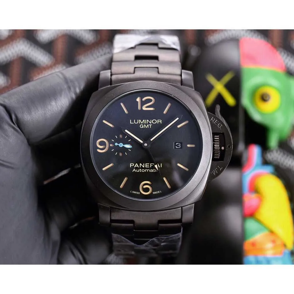 Paneri Watch Designer Watch Mirror Swiss Automatic ZF-Factory Movement Write Watch Size 44mm 904 Steel Strap Men's Luxury Watches Mechanical Wristwatch