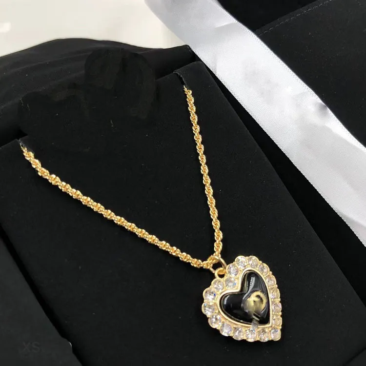 merk luxe liefde hart designer oorknopjes 18k goud retro vintage geometrie elegante diamanten letters ketting oorbel oorbellen oorbellen sieraden cadeau