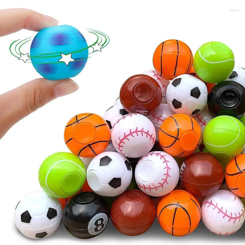 Party Favor 10pcs/Bag Mini Rotertable Spinners Soccer Finger Ball Toys for Kids Födelsedag gynnar Gästgåvor Goodie Bag Filler Priser