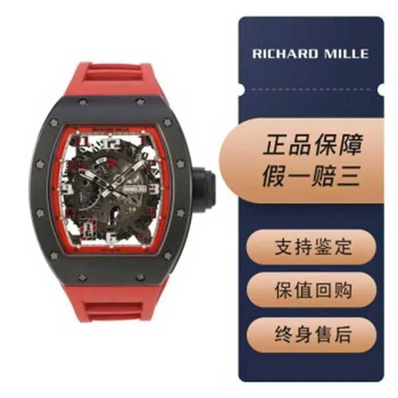 自動メカニカルリストウォッチRicharmill Tourbillon Watches Sport Luxury Watch RM030 Fire Black Ceramic Men's Fashion Sports Wri Wn-Kabr