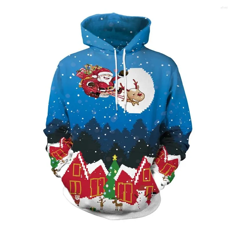 Designer Men's Hoodie Casual Christmas Sweatshirt Fashion 3D Tryckt Pullover på hösten och vintern Super Dalian Hoodie Loose For Men and Women