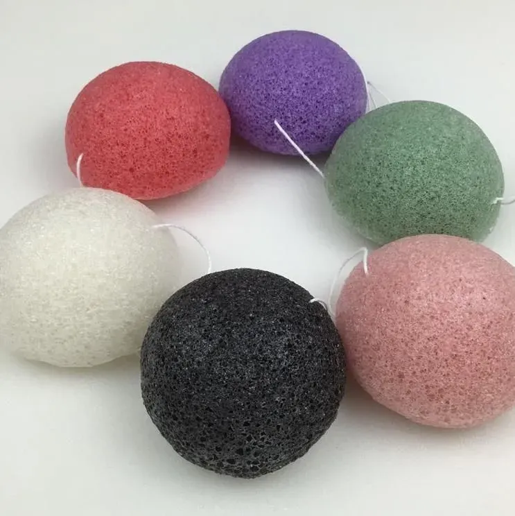 Natural Konjac Cosmetic Puff Bamboo Charcoal Cleanser Sponge Makeup Facial Cleaning Tool SN4715