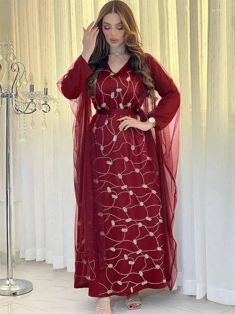 Elegant Muslim Women's Abaya Dress - Mesh Diamond Evening Gown, V-Neck  Kaftan, Ramadan Eid Party Maxi Dress - Islamic Arab Clothing from Dhgate  Ethnic Clothing - price 59.39