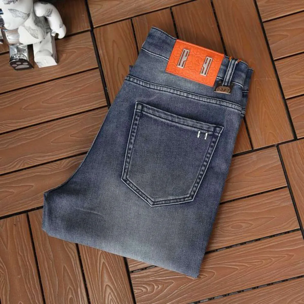 2023 Erkek Kot Pantolon Lüks Tasarımcı Marka High Street Düz Jean Mens Mavi Kotlar Yıkanmış Büyük Delik Fermuar Biker Pantolon Black Pant 29-40 98IIS