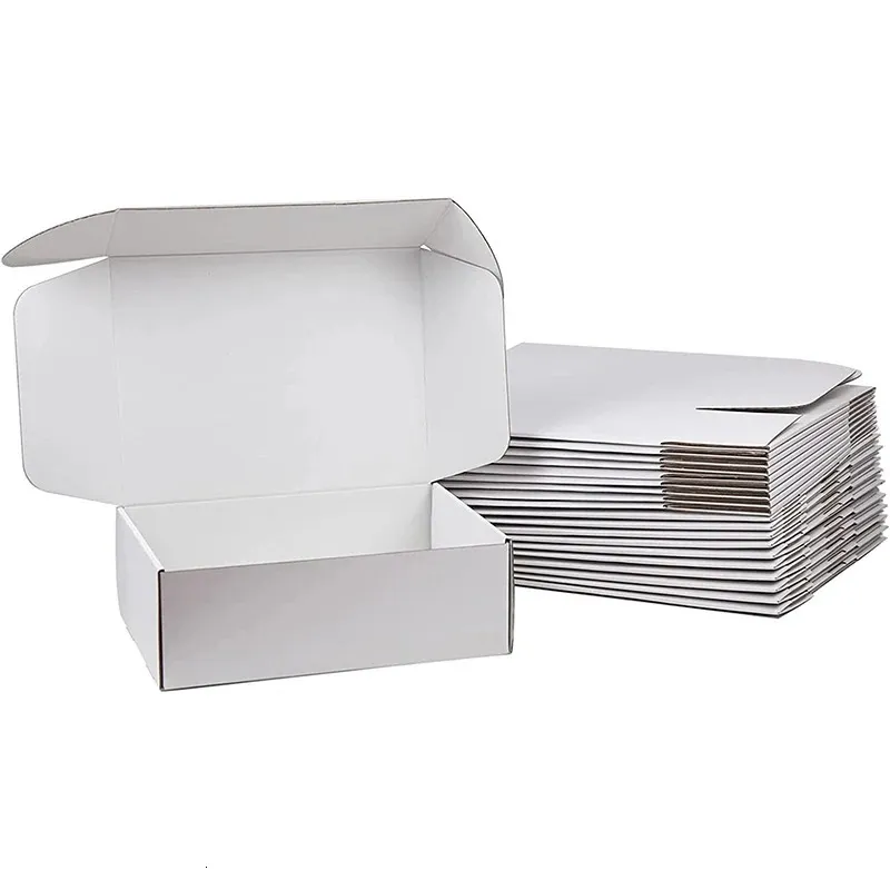 Cadeau cadeau 5pcs boîtes d'avion en carton blanc kraft boîte-cadeau emballage de vêtements boîtes de carton ondulé boîtes de cadeaux de décoration de Noël 231030