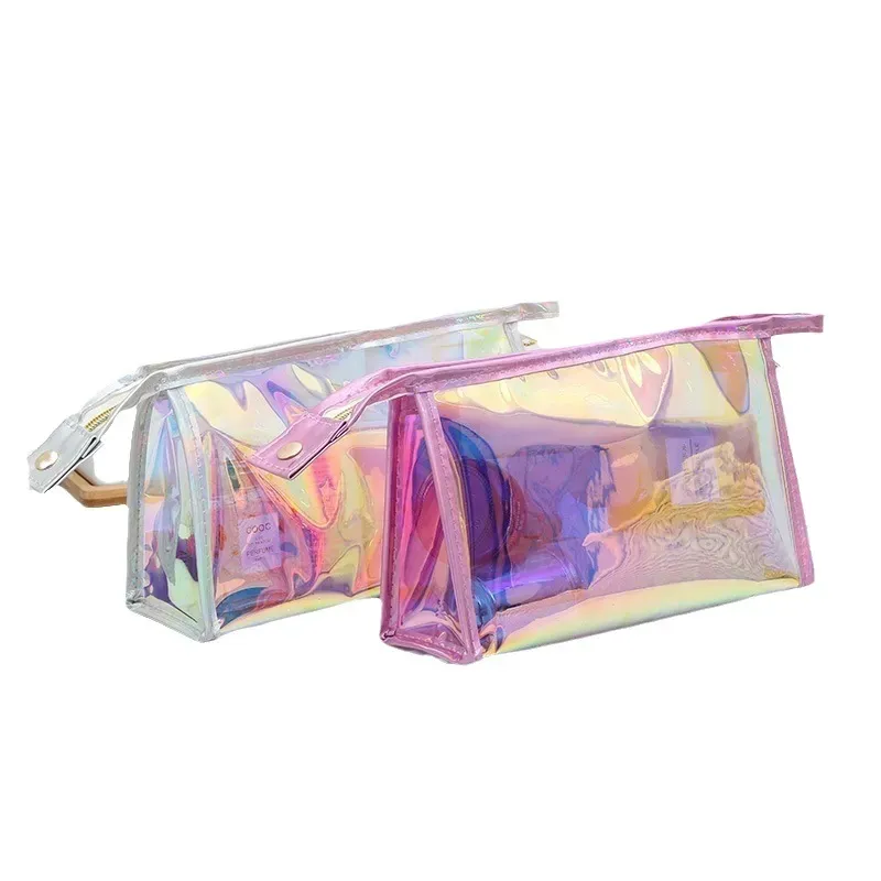 Przezroczysta laserowa torba do prania Wodoodporna torba podróżna PCV Torba Saonebow Makeup Bag