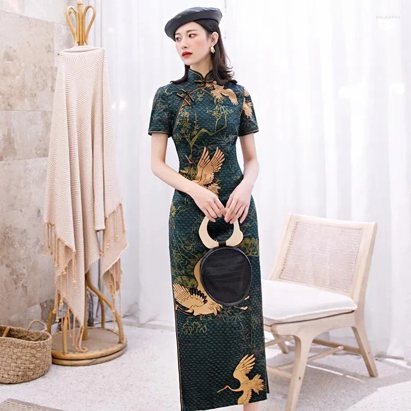 Vêtements ethniques 2023 Ao Dai Robe traditionnelle chinoise Shanghai Cheongsam Vintage Oriental Vietnam 10462