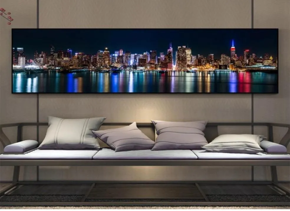 New York Skyline View Canvas Paintings On The Wall Art Posters And Prints Manhattan Landscape Canvas Pictures Home Wall Decor4313639