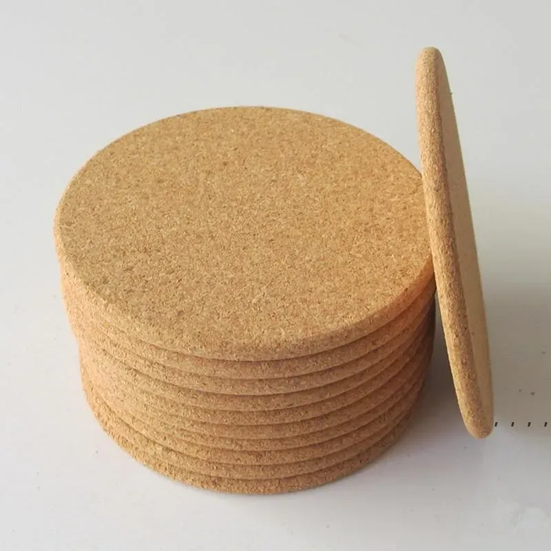 Classic Round Plain Cork Coasters Drink Wine Mats Mat ideas for wedding and party gift by sea 1030