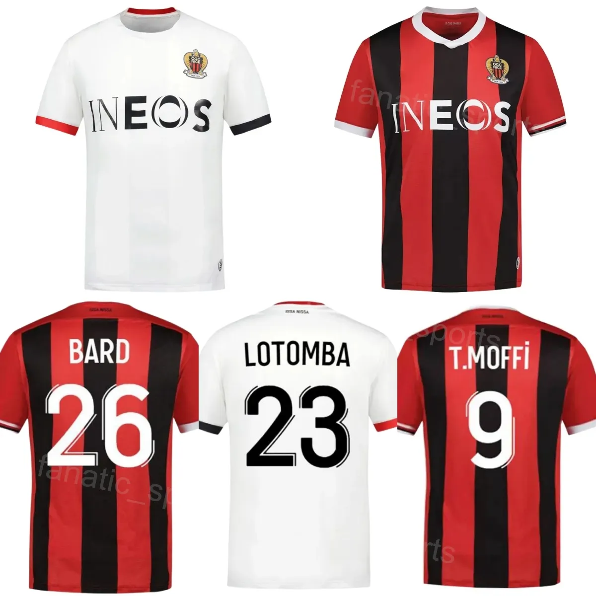 OGC Nice Soccer 19 Khephren Thuram Jersey 2023 24 Club 24 Gaetan Laborde 1 Marcin Bulka 9 Terem Moffi 26 Melvin Bard 11 Morgan Sanson Kits de maillots de football Uniforme Sport