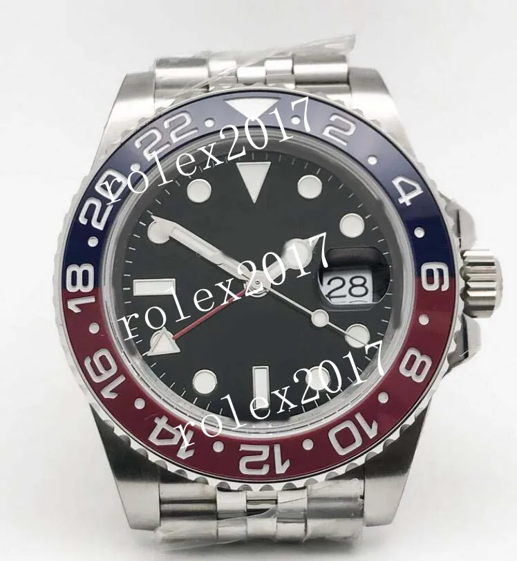 BPF Factory besttime Super Men's Best Edition 904L GMT 126710 Lunetta in ceramica rossa / blu con bracciale Jubliee Automatico vetro zaffiro 3285 Orologi da polso