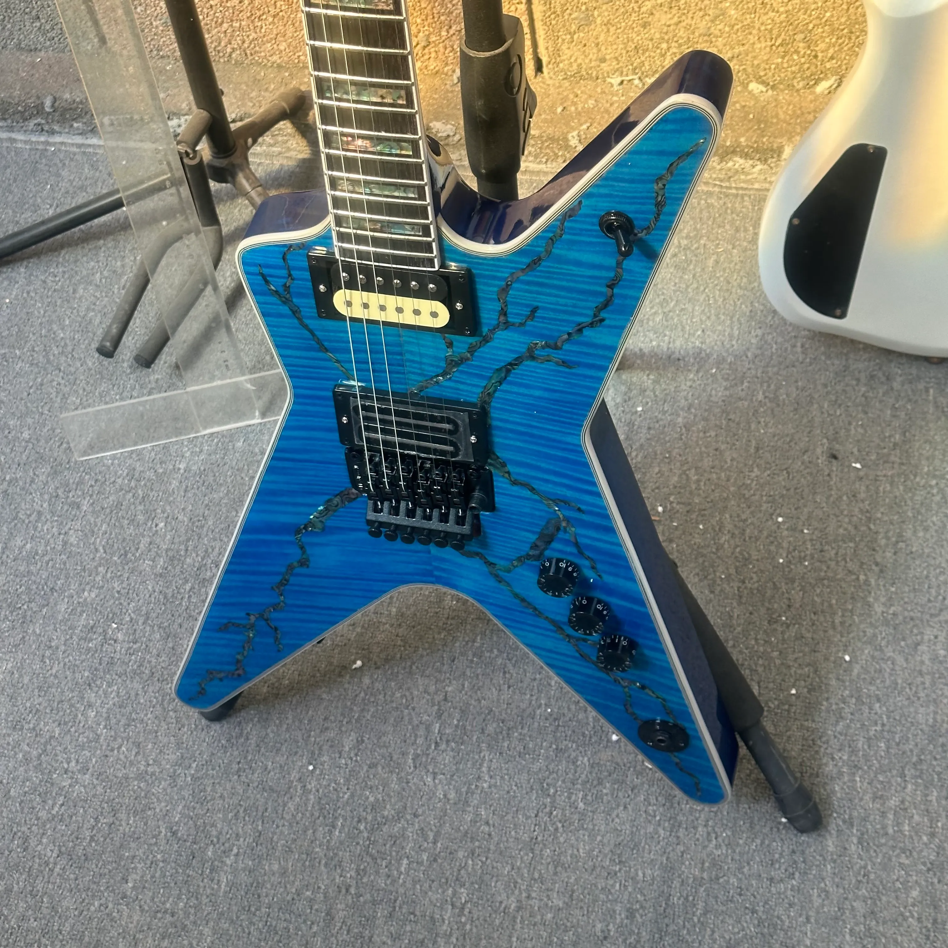 Blue Wash. Burn Dimebag "Stealth" Guitare électrique Cool Fast Free Ship