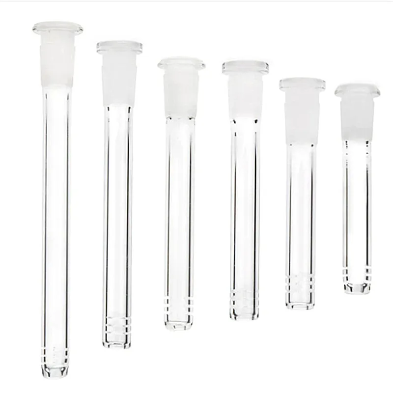 5pcs Glas Downstamm Diffusor Raucherzubehör 2,0 "bis 6,0" 14 mm 18 mm männliche Frau Down Stamm -Dropdown -Adapter für Wasserbongs Daböl -Rigsrohre