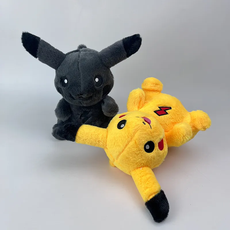 Wholesale cute black pika plush toys for kids game Playmates Holiday gifts Claw machine prizes