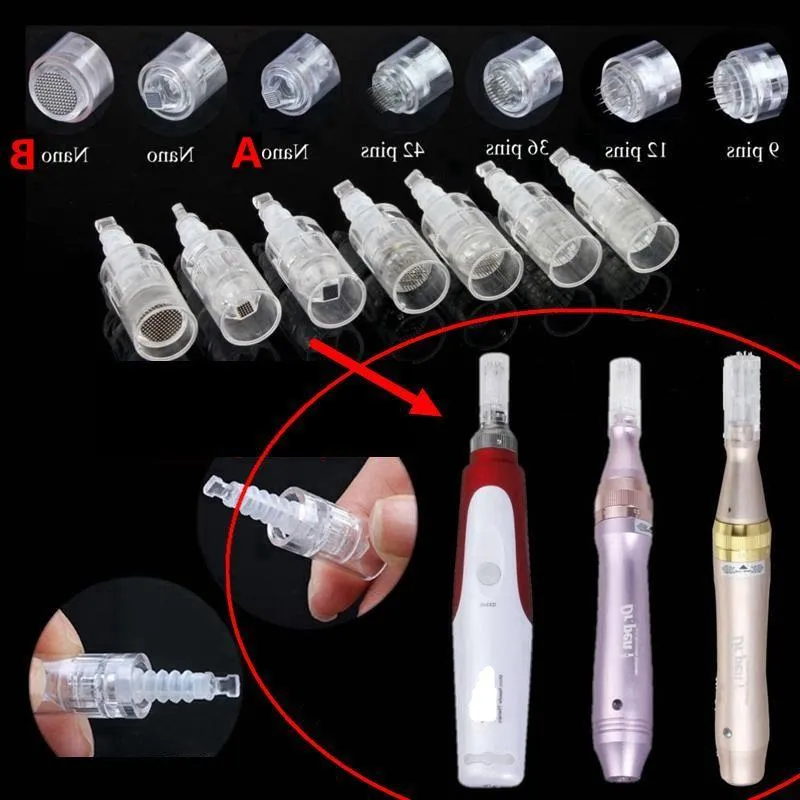 1 /3 /5 /7/ 9/ 12/ 36/ 42 pins / Nano Needle Cartridge For Dr pen Auto Microneedling Electric DermaPen Needles Tips Bjrte