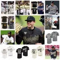 Stitched Vanderbilt Commodores Baseball Jersey 13 Walker Buehler 7 Dansby Swanson 51 J.J. Bleday 80 Kumar Rocker 10 Ethan Paul 5 Philip Clarke Jerseys