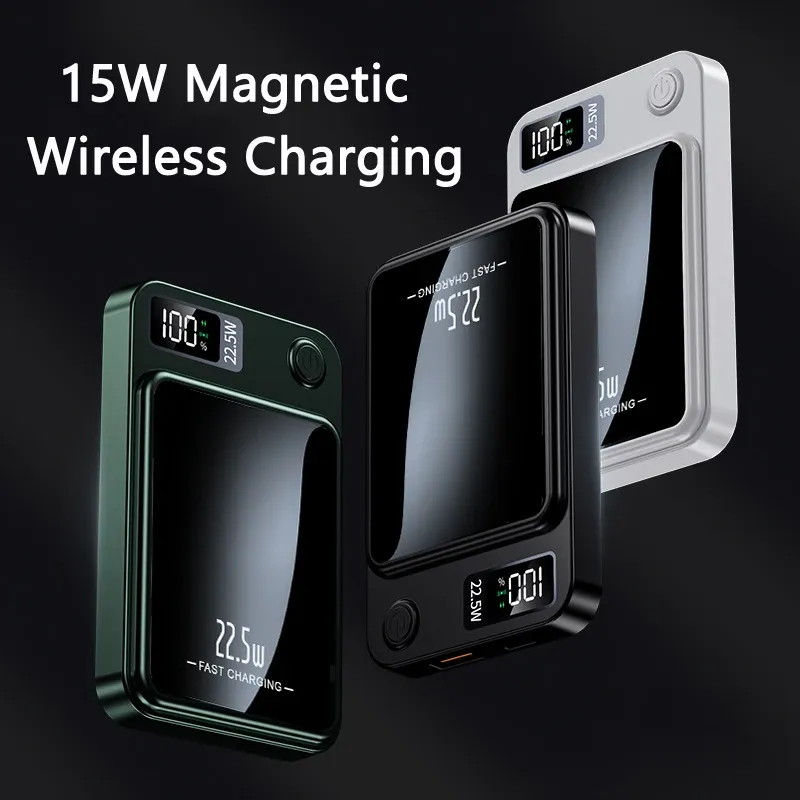 Qi Magnetic Wireless Wireless Magnetic Power Bank 20000mAh Magsafe For Fast  Charging Of IPhone And Xiaomi With Portable Induction Charger From Usmax,  $100.51