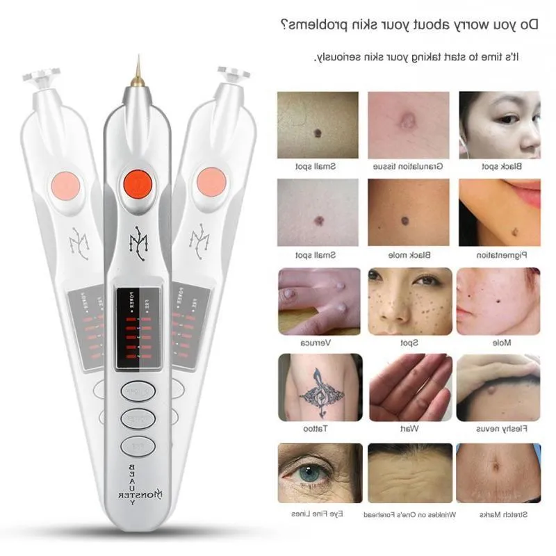 Stylo Plasma professionnel de fibroblastes de monstre de beauté, pour le visage, les paupières, l'élimination des rides, les taches de rousseur, les grains de beauté, le tatouage, Aqvel