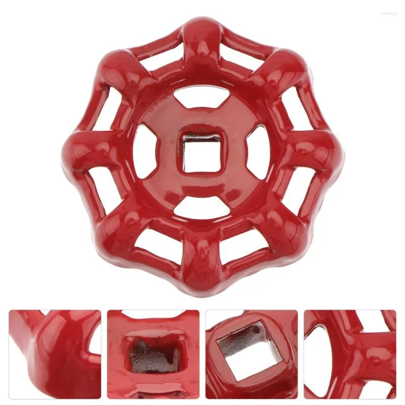 Kök kranar dekor gate ventil handtag boll gjutjärn hjul vatten röda dekorativa avstängningsdelar