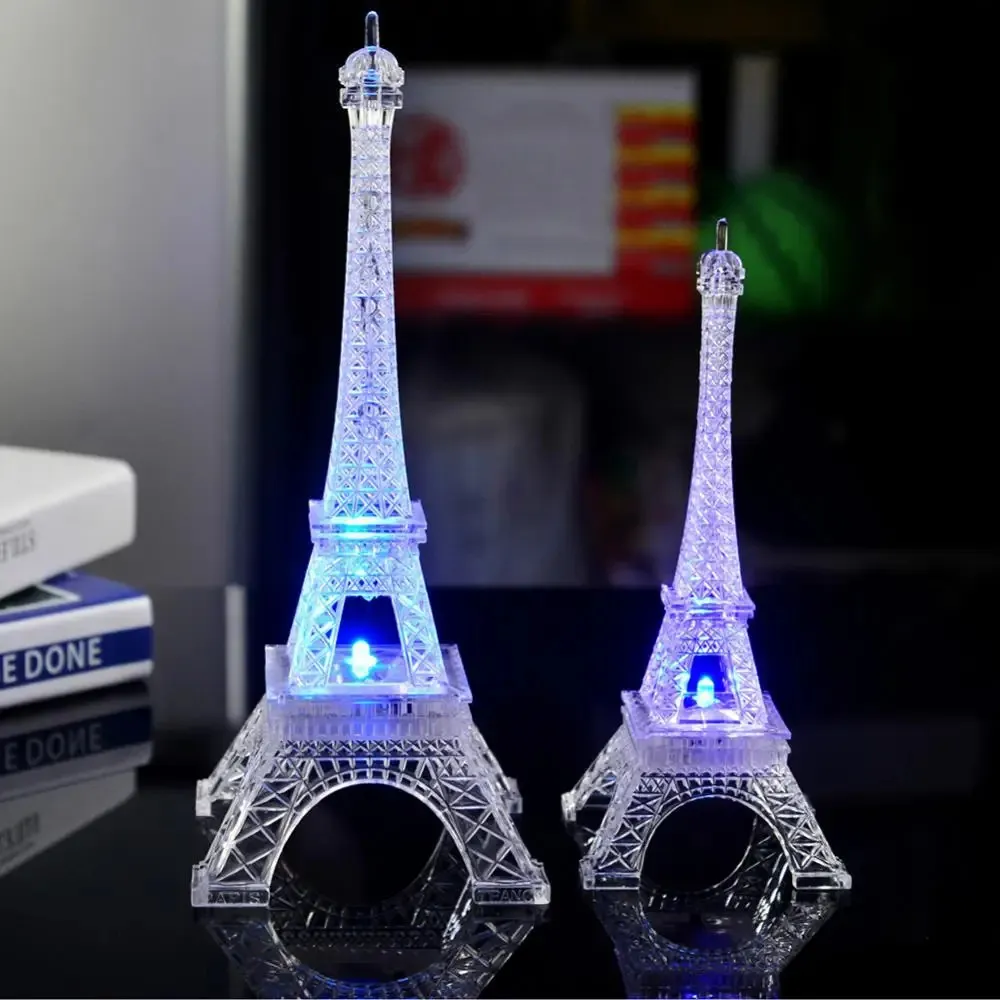 Mini Eiffel Tower LED Color Changing Eiffel Tower Night Light Paris Figurines Acrylic Statue For Home Bedroom And Room Decor From Deng09 11.71 DHgate.Com