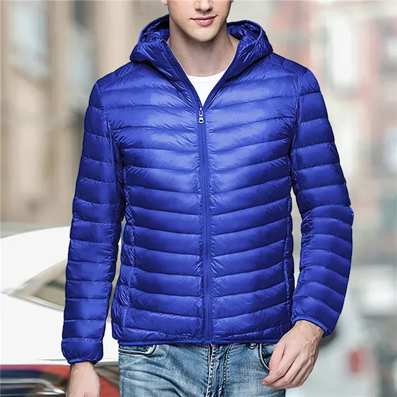 Jodimitty Mens Ultra Light Down Parka Warm Windbreaker With